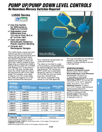Thumbnail of document Data Sheet - LV612-P Pump Up/Pump Down level control switches
